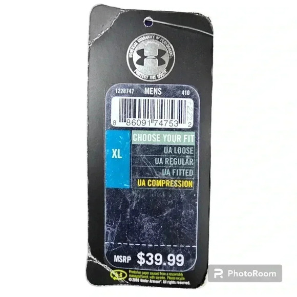 Under Armour HeatGear Compression Short sleeved shirt Blue&Gay #1228747 XL - Picture 6 of 9